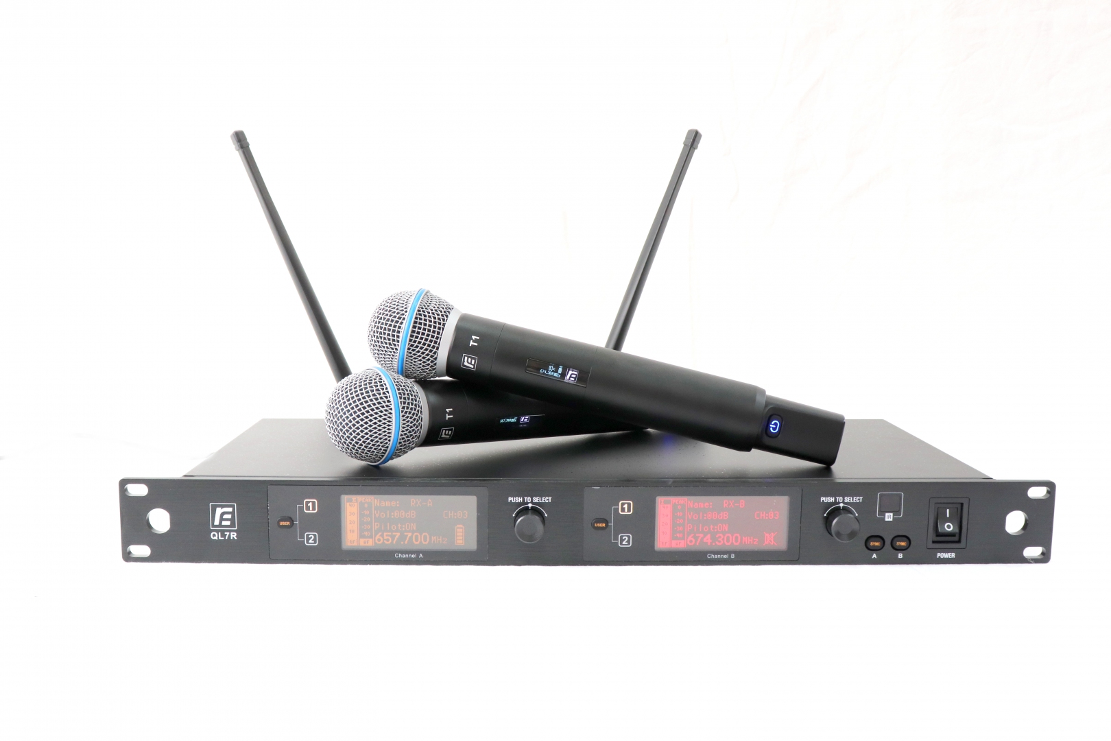 RFIntell QL7R/T1-B 720,500-754,000 МГц 2-канальная радиосистема с 2-мя ручными микрофонами в Ханты-Мансийском АО