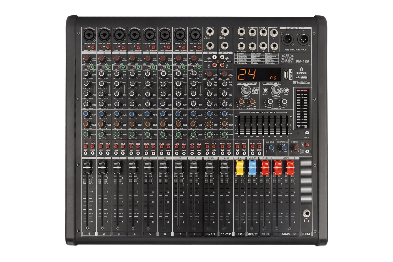 SVS Audiotechnik mixers PM-12A Активный аналоговый микшерный пульт, 12-канальный в Ханты-Мансийском АО